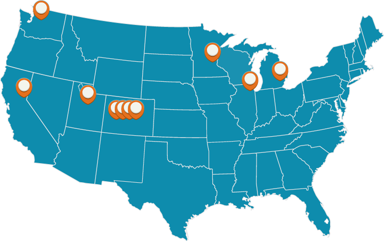 SOS Outreach locations map